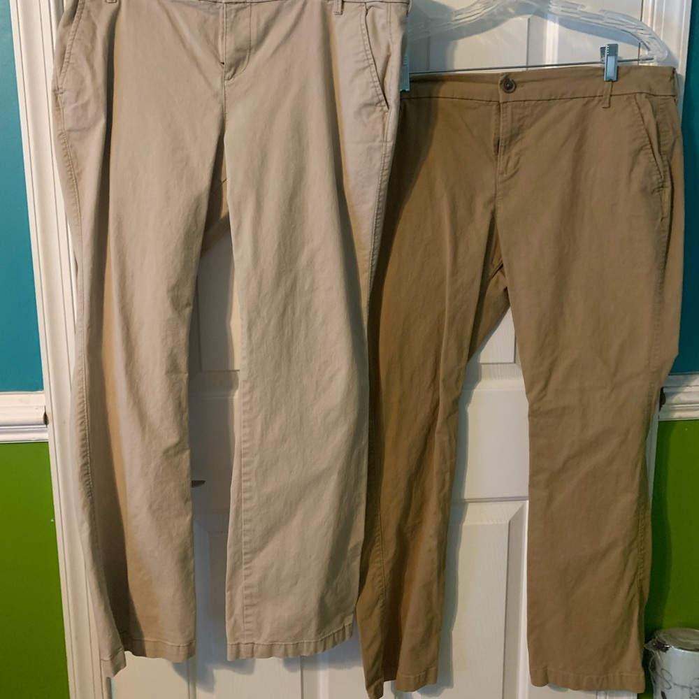 Old navy women’s khaki bundle 14 petite boot cut